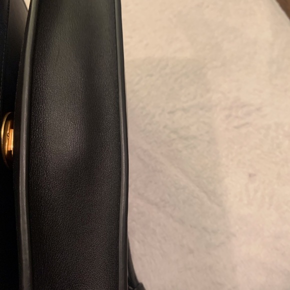 Tory Burch Georgia Turn - lock large black leather bag - Picture 9 of 16